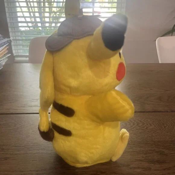 Detective Pikachu Movie Talking Pokemon And Ears Move 12" Plush 2019 - Picture 8 of 9
